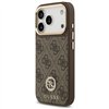 Guess 4G Strass Logo & Big Strap Metal Buttons MagSafe case for iPhone 17 Pro brown