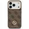 Guess 4G Strass Logo & Big Strap Metal Buttons MagSafe case for iPhone 17 Pro brown