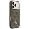 Guess 4G Strass Logo & Big Strap Metal Buttons MagSafe case for iPhone 17 Pro brown