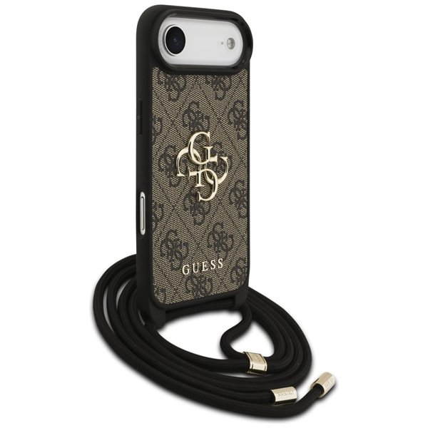 Guess 4G Big Logo Cord Stap Crossbody case for iPhone Air brown