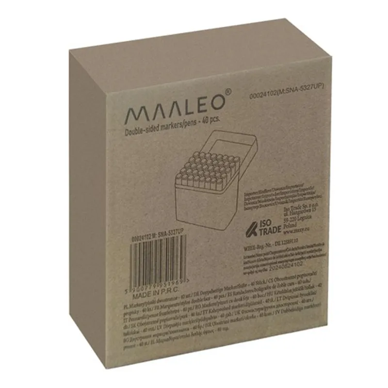 Kahepoolsed markerid/pliiatsid - 40 tk. MAALEO 24102
