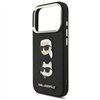 Karl Lagerfeld FW Grained Karl & Choupette Heads Pins & Logo case for iPhone 17 Pro black