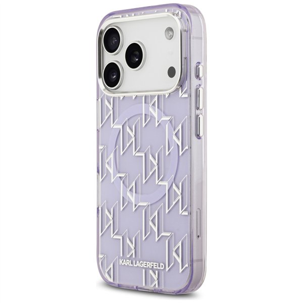 Karl Lagerfeld IML KL Monogram MagSafe case for iPhone 17 Pro purple
