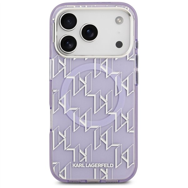 Karl Lagerfeld IML KL Monogram MagSafe case for iPhone 17 Pro purple