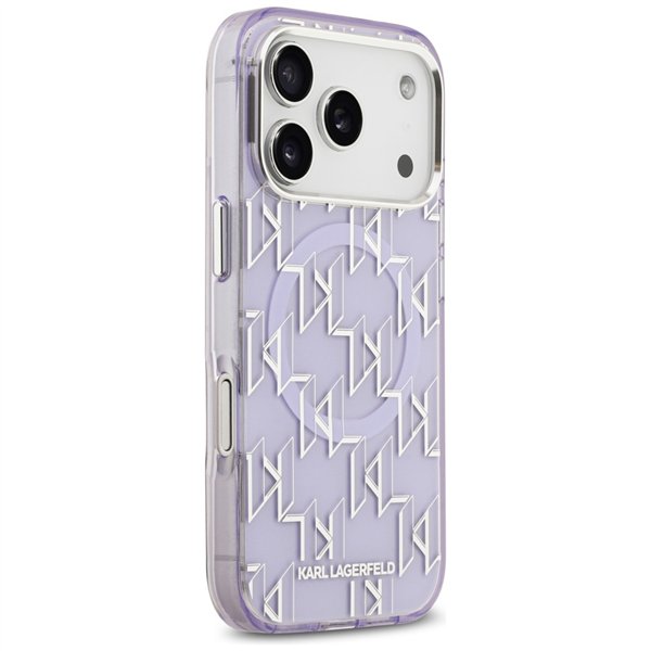 Karl Lagerfeld IML KL Monogram MagSafe case for iPhone 17 Pro purple