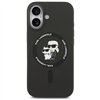 Karl Lagerfeld Silicone Karl&Choupette Ring MagSafe case for iPhone 17 black