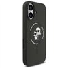 Karl Lagerfeld Silicone Karl&Choupette Ring MagSafe case for iPhone 17 black