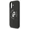 Karl Lagerfeld Silicone Karl&Choupette Ring MagSafe case for iPhone 17 black