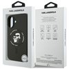 Karl Lagerfeld Silicone Karl&Choupette Ring MagSafe case for iPhone 17 black