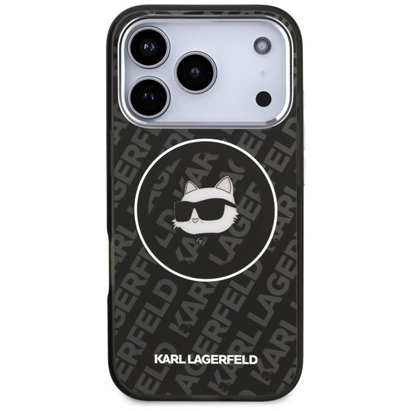 Karl Lagerfeld IML Choupette Head Logo MagSafe case for iPhone 17 Pro Max black