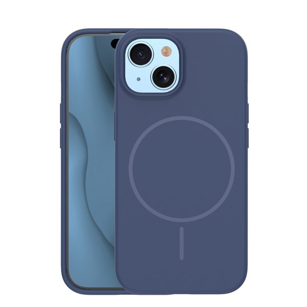 Silicone Thin Mag case for iPhone 13 6,1&quot dark blue