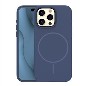 Silicone Thin Mag case for iPhone 15 Pro 6,1&quot dark blue