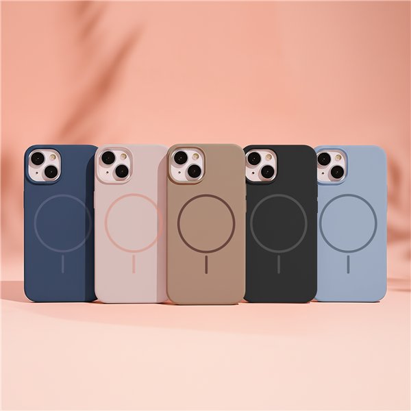 Silicone Thin Mag case for iPhone 15 Pro Max 6,7&quot dark blue