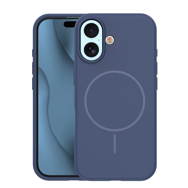 Silicone Thin Mag case for iPhone 17 6,3&quot dark blue