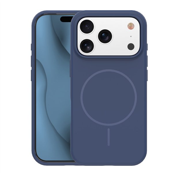 Silicone Thin Mag case for iPhone 17 Pro 6,3&quot dark blue