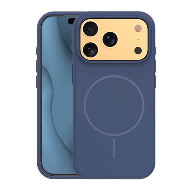 Silicone Thin Mag case for iPhone 17 Pro Max 6,9&quot dark blue
