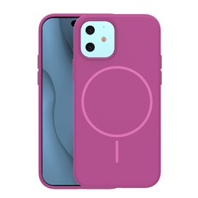 Silicone Thin Mag case for iPhone 12 / 12 Pro 6,1&quot fuschia