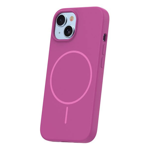 Silicone Thin Mag case for iPhone 13 6,1&quot fuschia