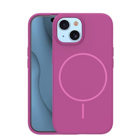 Silicone Thin Mag case for iPhone 14 6,1&quot fuschia