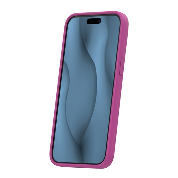 Silicone Thin Mag case for iPhone 15 Pro 6,1&quot fuschia