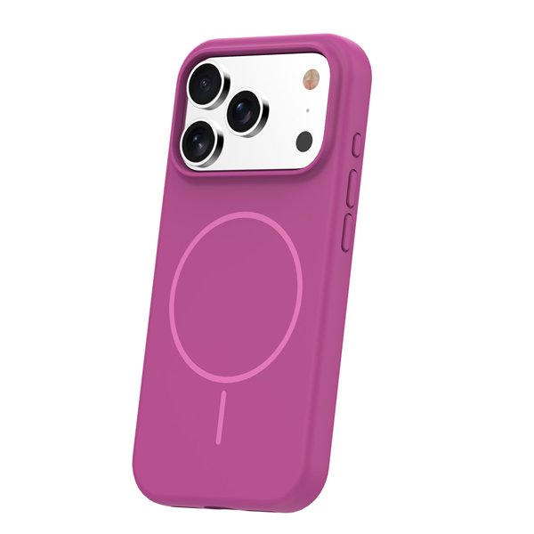 Silicone Thin Mag case for iPhone 17 Pro 6,3&quot fuschia