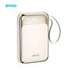 BWOO PD 20W 10000 mAh Power Bank With 2 Cables and Battery Display P80 gold