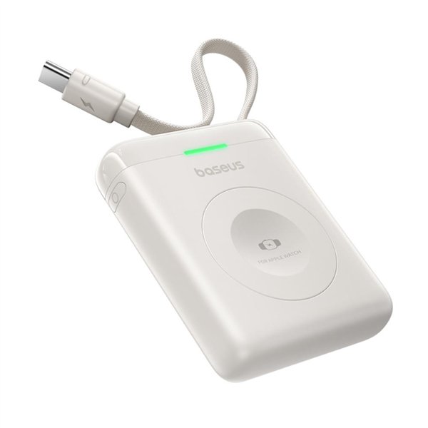 Baseus EnerFill FW11 Portable Wireless Charger for Apple Watch with Built-in Cable 5W White