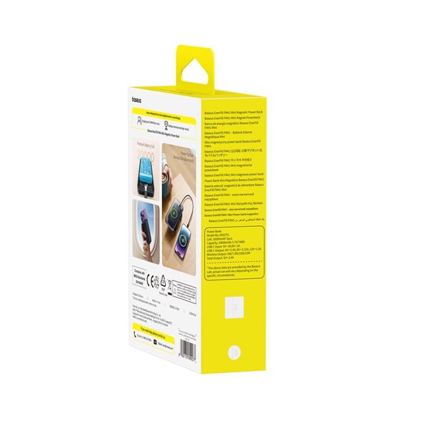 Baseus EnerFill FM41 Ultra-Mini Magnetic Power Bank 20W 20000mAh Black