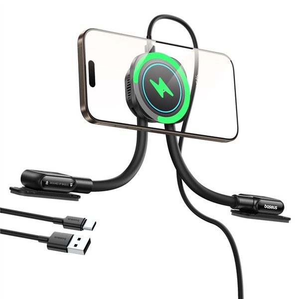 Baseus PrimeTrip C03sPro Magnetic Wireless Car Charger Mount (Stick-On Type) Black