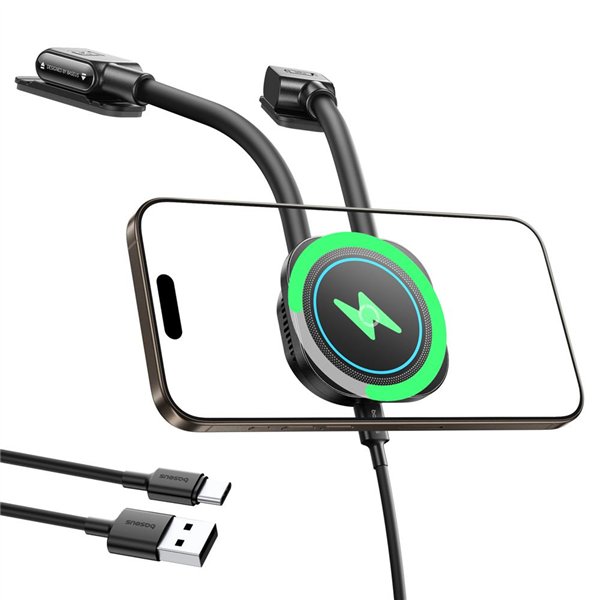 Baseus PrimeTrip C03sPro Magnetic Wireless Car Charger Mount (Stick-On Type) Black