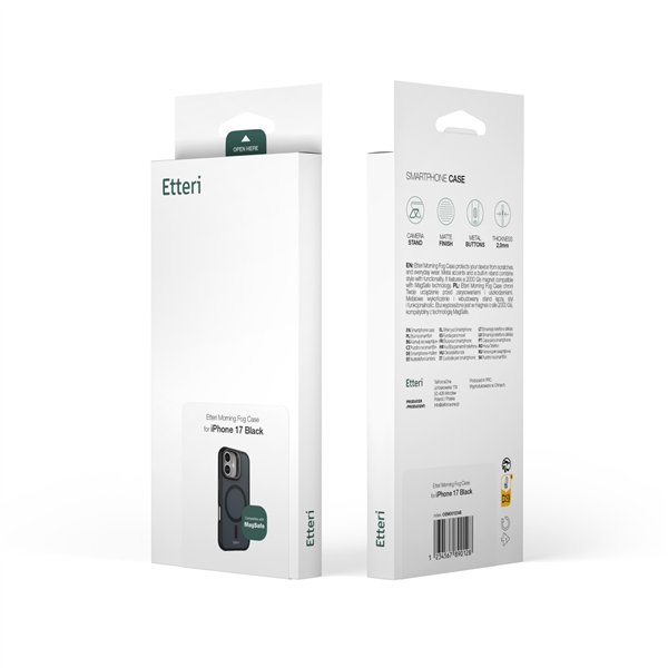 Etteri Morning Fog case for iPhone 17 Air 6,6" black