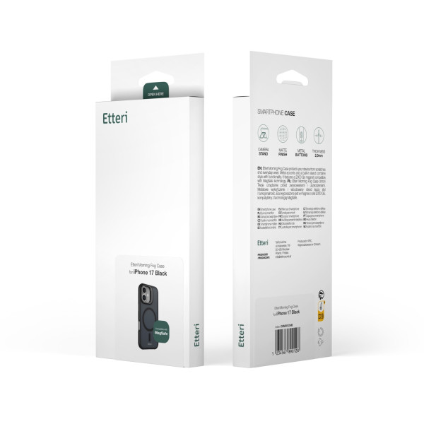 Etteri Morning Fog case for iPhone 17 Pro 6,3" black