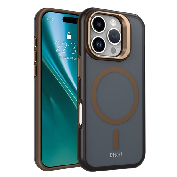 Etteri Morning Fog case for iPhone 16 Pro 6,3" brown