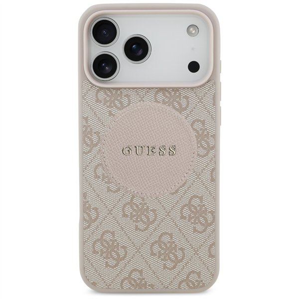 Guess 4G Circle Classic Logo MagSafe case for iPhone 17 Pro Max pink