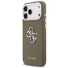Guess Grained Big 4G Classic Logo case for iPhone 17 Pro Max brown