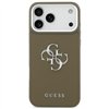 Guess Grained Big 4G Classic Logo case for iPhone 17 Pro Max brown