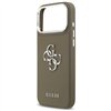 Guess Grained Big 4G Classic Logo case for iPhone 17 Pro Max brown