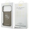 Guess Grained Big 4G Classic Logo case for iPhone 17 Pro Max brown