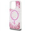 Guess HC Resin Bottom Glitter case for iPhone 16 Pro MagSafe pink