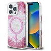 Guess HC Resin Bottom Glitter case for iPhone 16 Pro Max MagSafe pink
