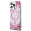 Guess HC Resin Bottom Glitter case for iPhone 16 Pro Max MagSafe pink