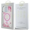Guess HC Resin Bottom Glitter case for iPhone 16 Pro Max MagSafe pink