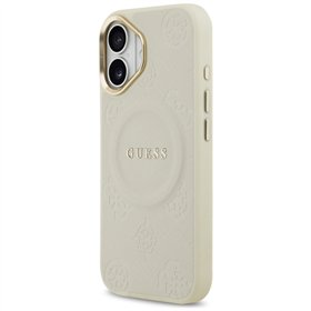 Guess Peony Hot Stamp MagSafe case for iPhone 17 beige