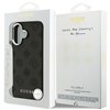 Guess Peony Hot Stamp Script MagSafe case for iPhone 17 black