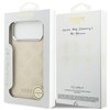 Guess Peony Hot Stamp Script MagSafe case for iPhone 17 Pro Max beige