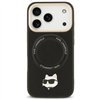 Karl Lagerfeld Big Strap Choupette Metal Logo MagSafe case for iPhone 17 Pro black