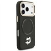 Karl Lagerfeld Big Strap Choupette Metal Logo MagSafe case for iPhone 17 Pro black