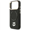 Karl Lagerfeld Big Strap Choupette Metal Logo MagSafe case for iPhone 17 Pro black