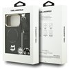 Karl Lagerfeld Big Strap Choupette Metal Logo MagSafe case for iPhone 17 Pro Max black