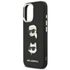 Karl Lagerfeld FW Grained Karl & Choupette Heads Pins & Logo case for iPhone 17 black
